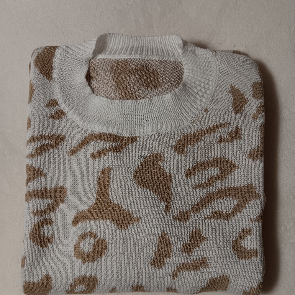 Vestidos Animal Print Crew Neck Sweater Or Sweater Dress.